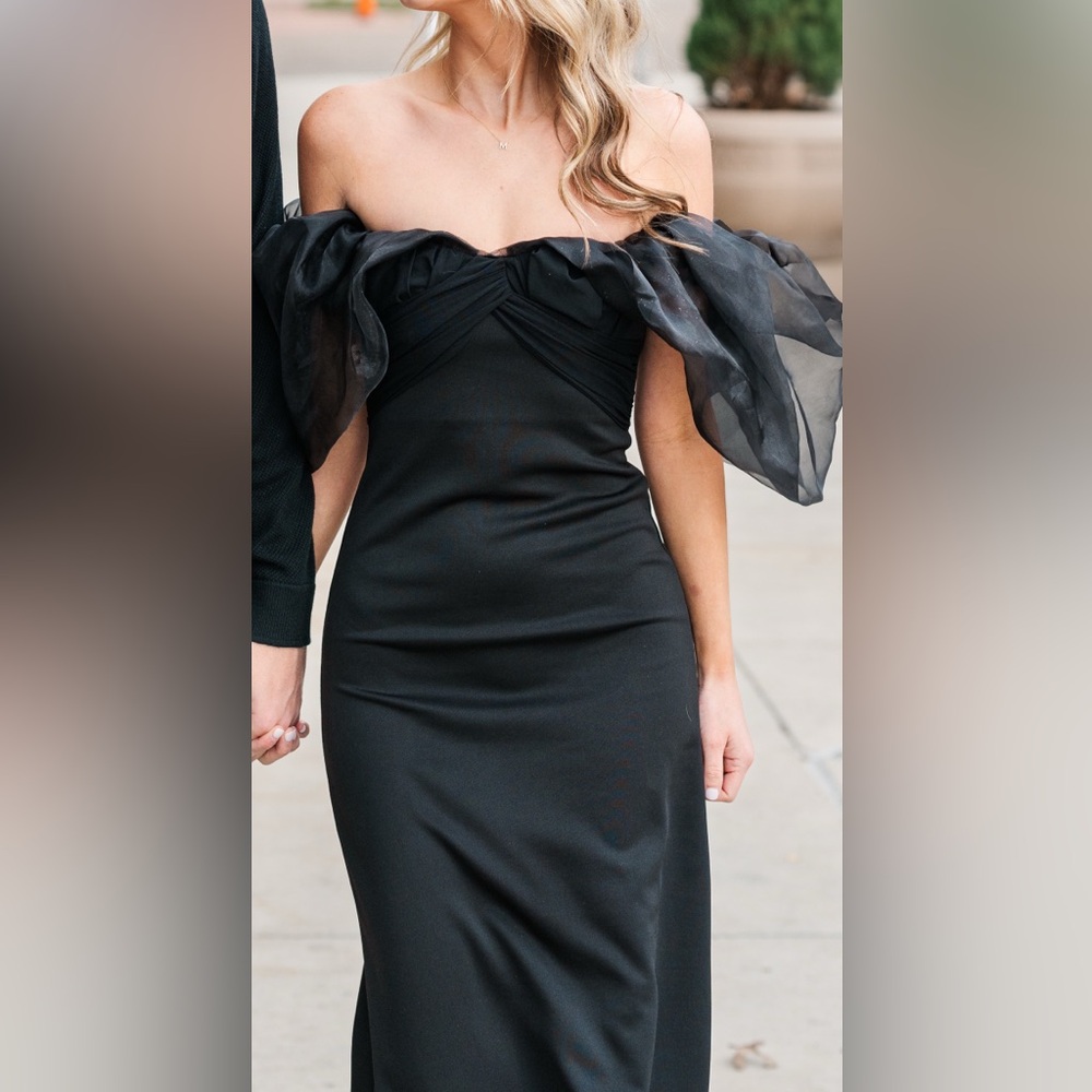Elegant Black Off-Shoulder Dress